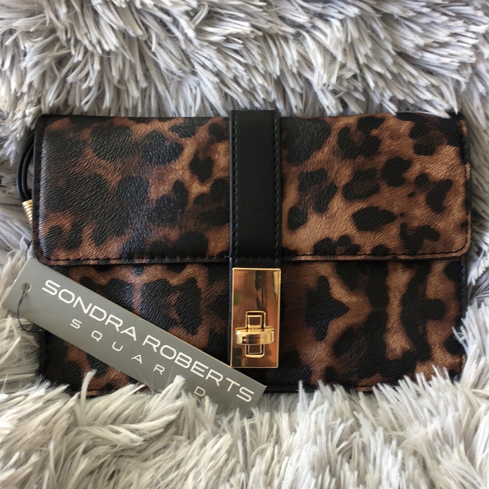 Leopard Crossbody/Clutch by Sondra Roberts, NWT